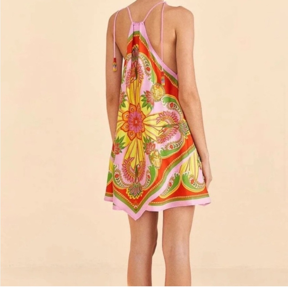 FARM Rio Beach Scarf Mini Dress Sz XS - Picture 5 of 7